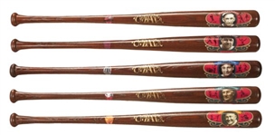 Cooperstown Bat Co. “Immortal Series” Limited Edition of Five Bats with Ruth, Gehrig, Cobb and Jackson   